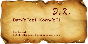 Daróczi Kornél névjegykártya